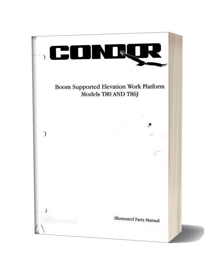 Condor Scissors Lift T80 T86j 92387 Parts Book