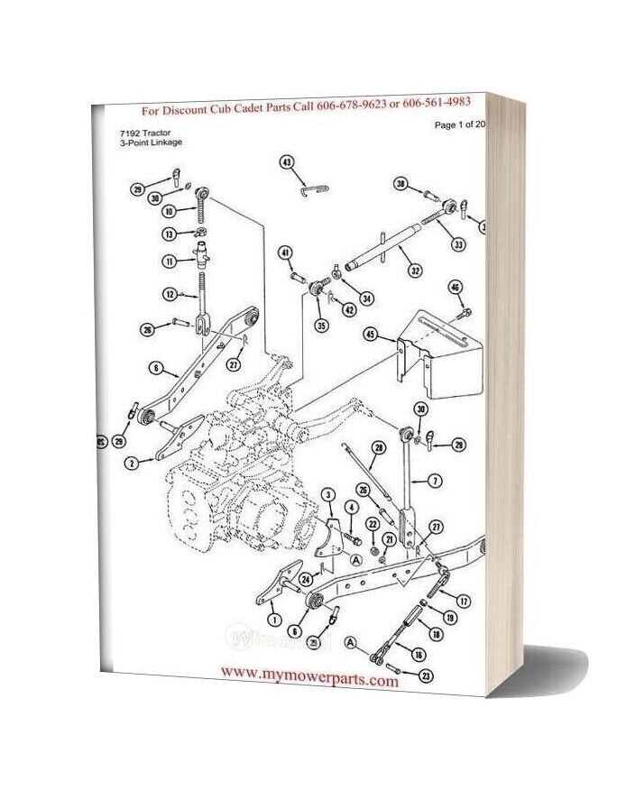 Cub Cadet Parts Manual For Model 7192 Tractor