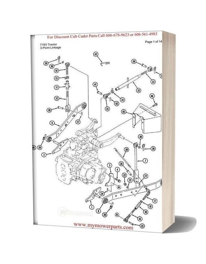 Cub Cadet Parts Manual For Model 7193 Tractor