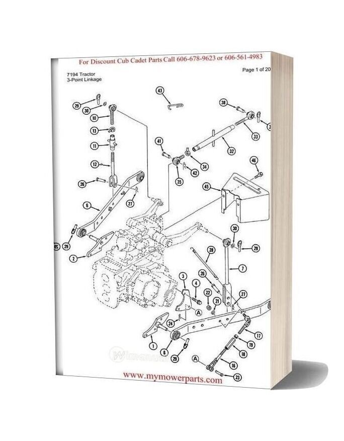 Cub Cadet Parts Manual For Model 7194 Tractor