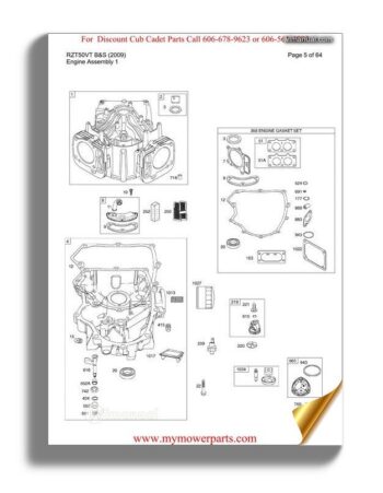 Cub Cadet Parts Manual For Model I1050 Tractor 2007 And Before