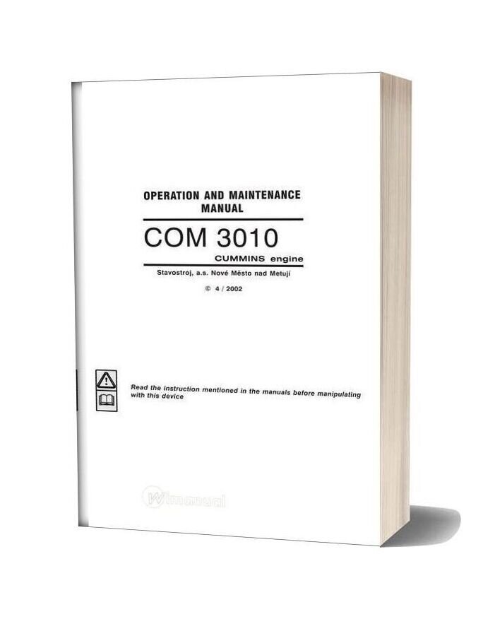 Cummins Engine Com3010a Operation Manual