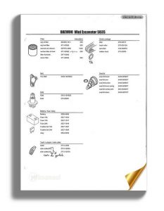 Daewoo Excavator 035 Parts Manual