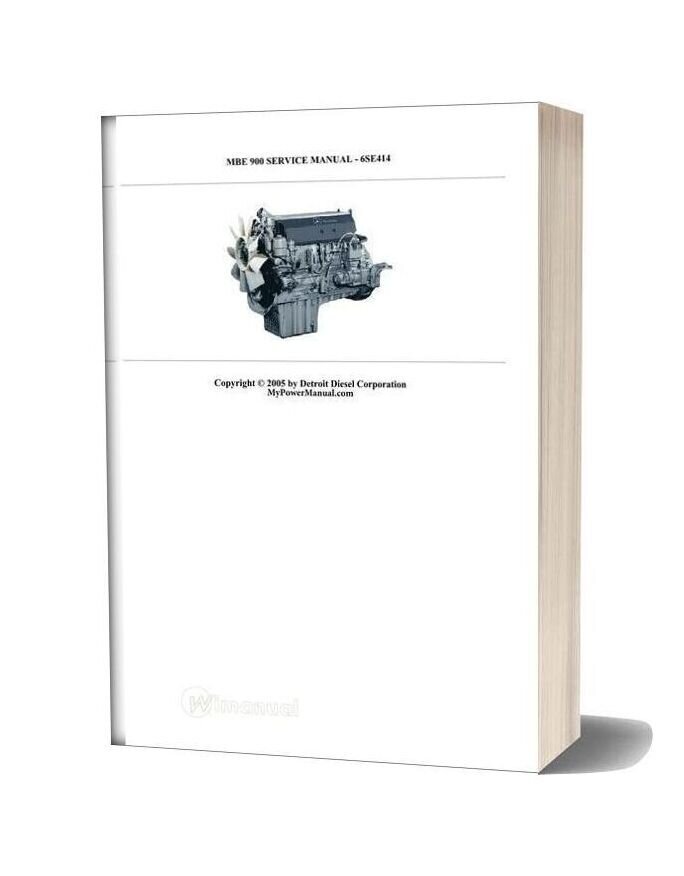 Detroit Diesel Mbe 900 Epa04 Service Manual