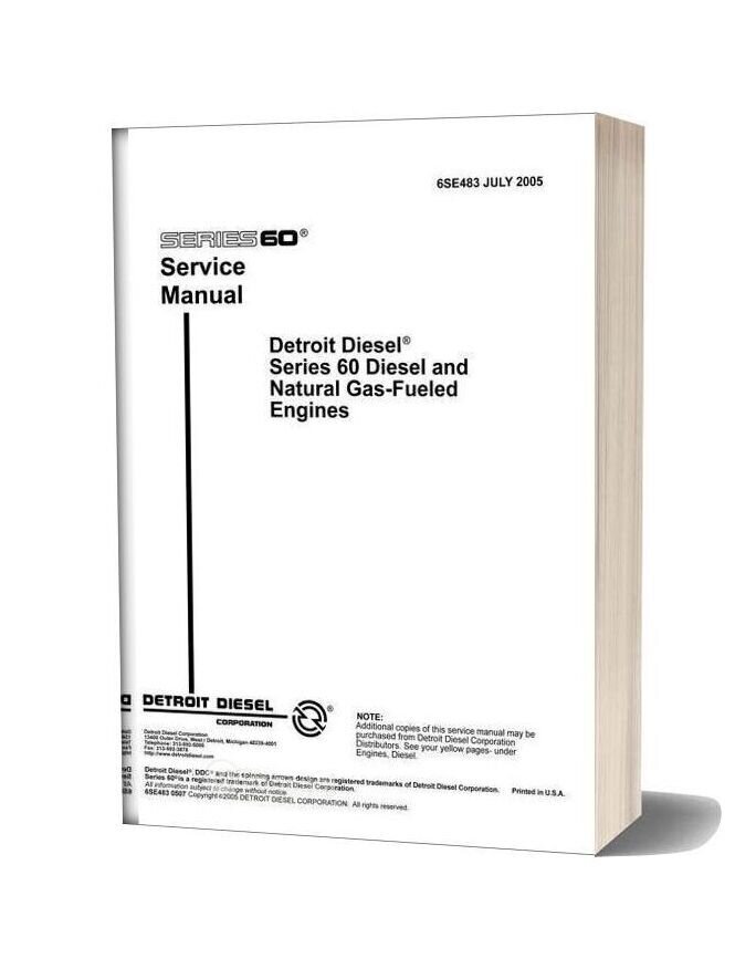 Detroit Series 60 6se483 Service Manual