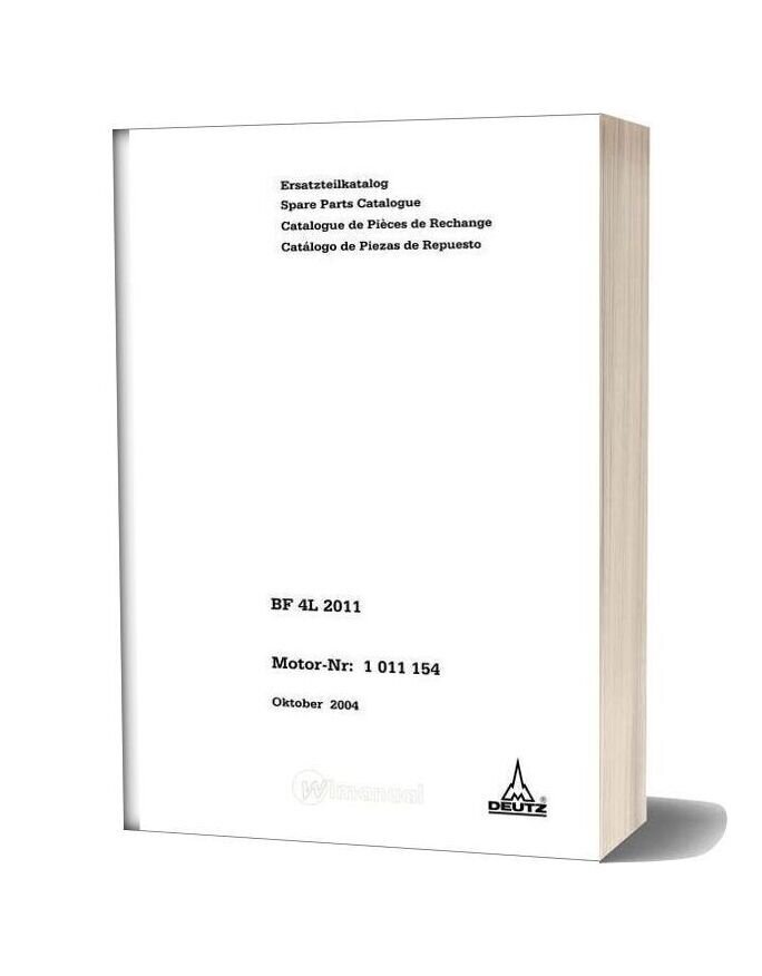 Deutz Bf 4l 2011 Service Manual
