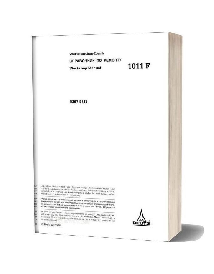 Deutz Engine Wh 1011 F 02979811 Workshop Manuals