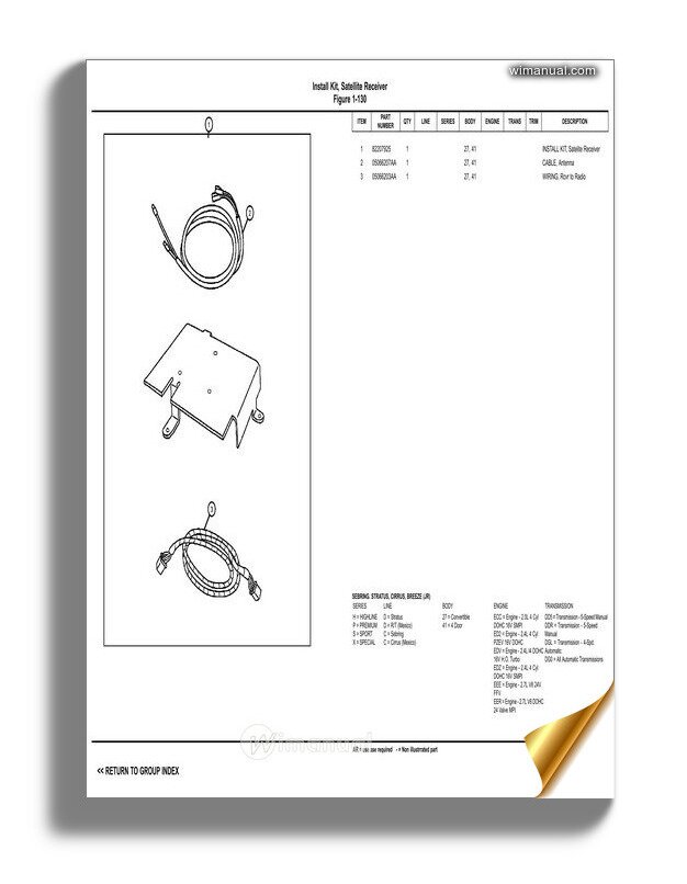 Chrysler Pacifica 2007 Cs Parts Catalog