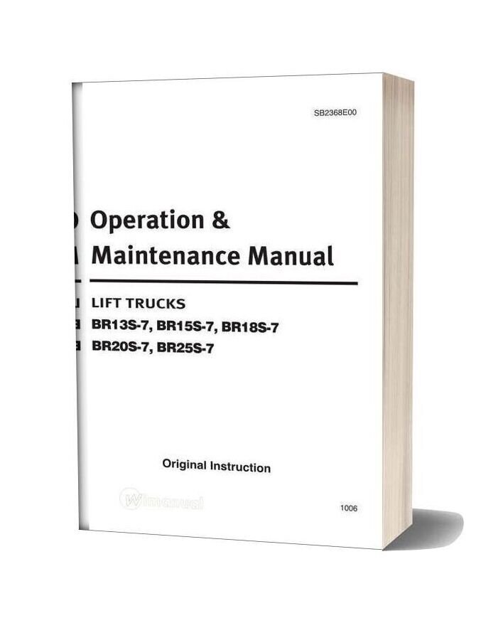 Doosan Lift Truck Br13s 7 Br15s 7 Br18s 7 Br20s 7 Br25s 7 Maintenance Manual