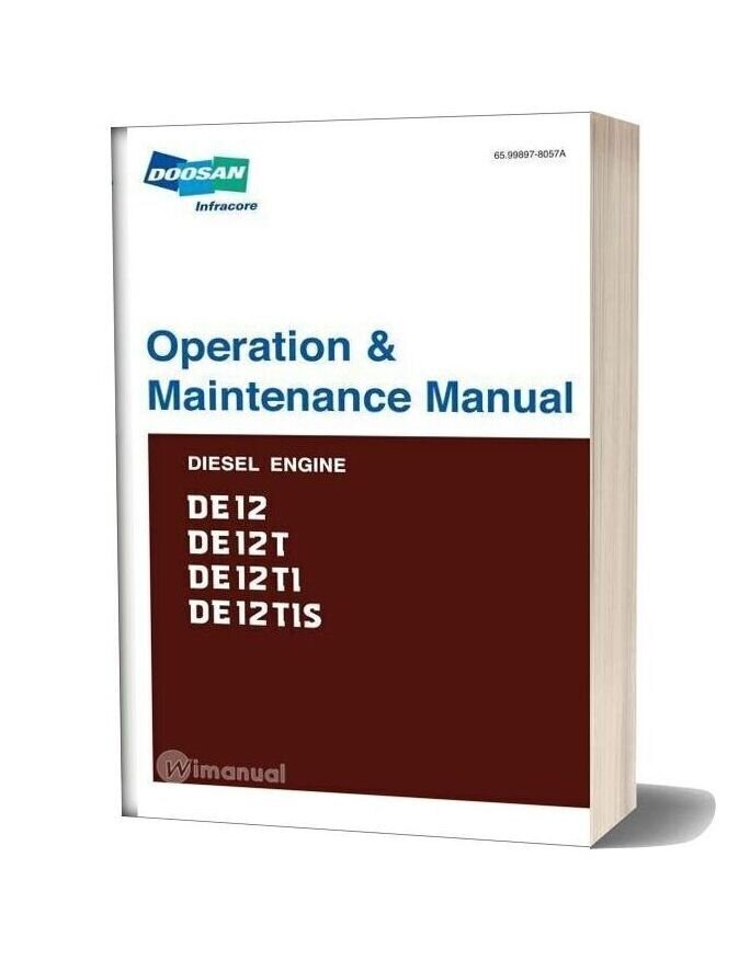 Doosan Operation Maintenence Manual Diesel Engine De12 De12t De12tl De12tls