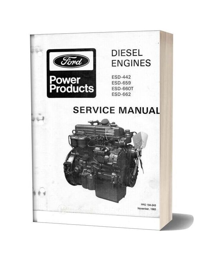 Ford Diesel Engine Esd Service Manual
