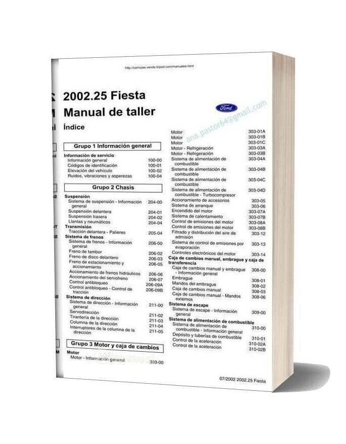 Ford Fiesta 2002 2007 Service Manual