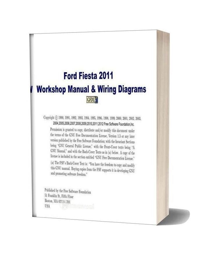 Ford Fiesta Workshop Manual 2011
