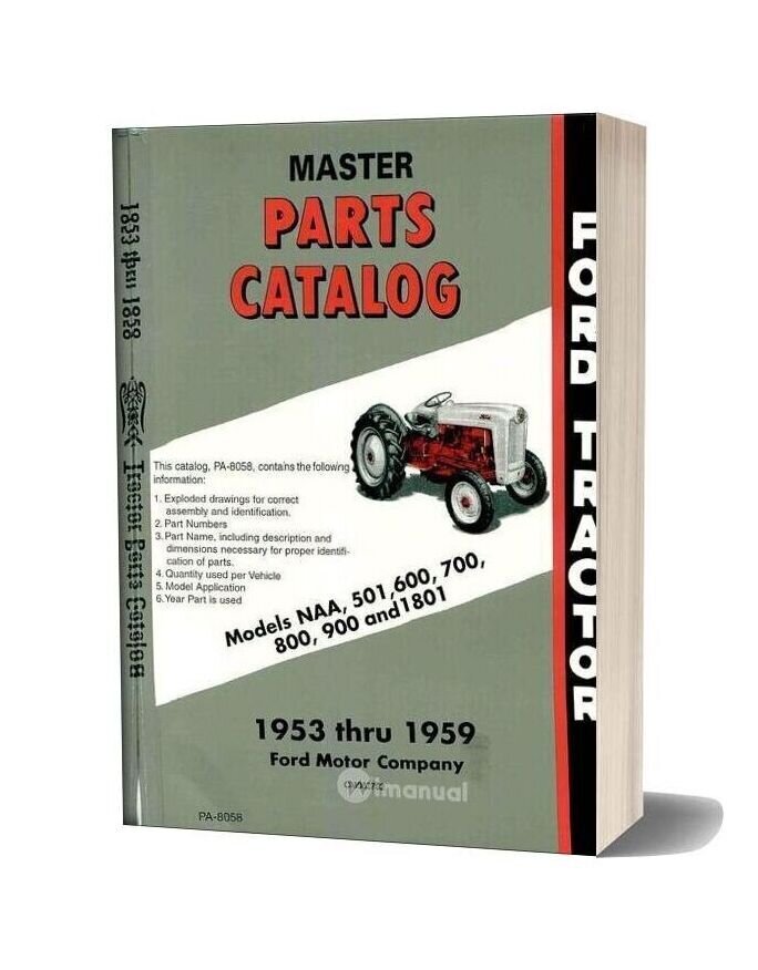 Ford Tractor 600 800 Parts Manual
