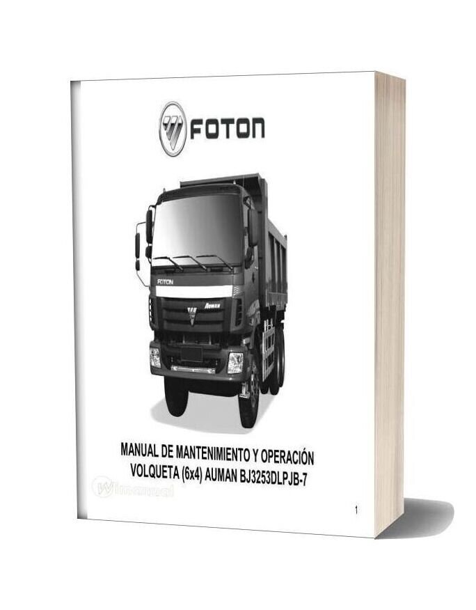 Foton Track Volqueta Auman (6x4) Parts Manual