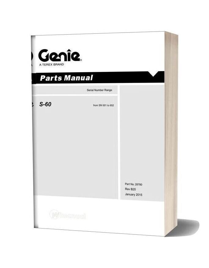 Genie S60 Parts Manual
