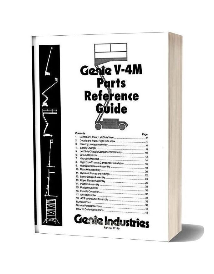 Genie Scissors Lift V 4m Parts Manuals