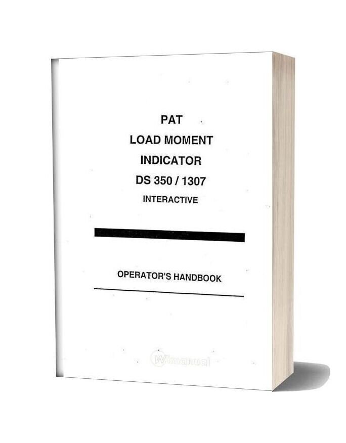 Grove Pat Load Moment Indicator Ds350 1307 Operator Manual