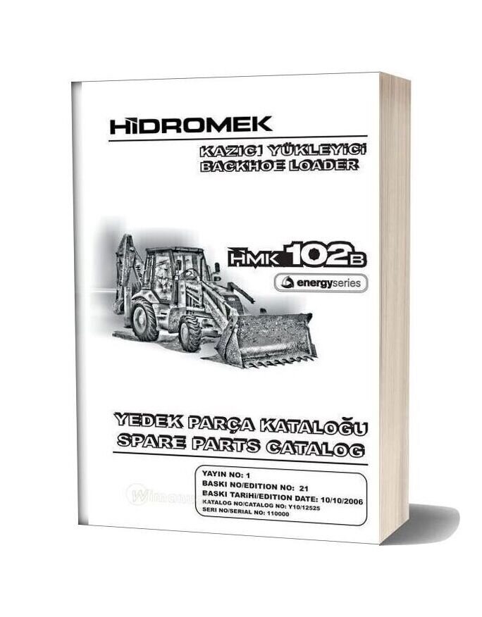 Hidromek Hmk 102b Backhoe Loader Parts Catalog 2006