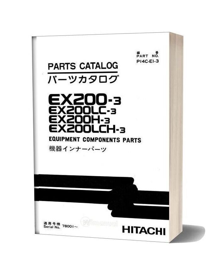 Hitachi Ex200 3 Equipment Components Parts