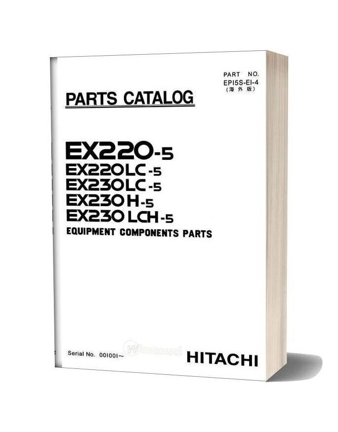 Hitachi Ex220 230 5 Equipment Components Parts