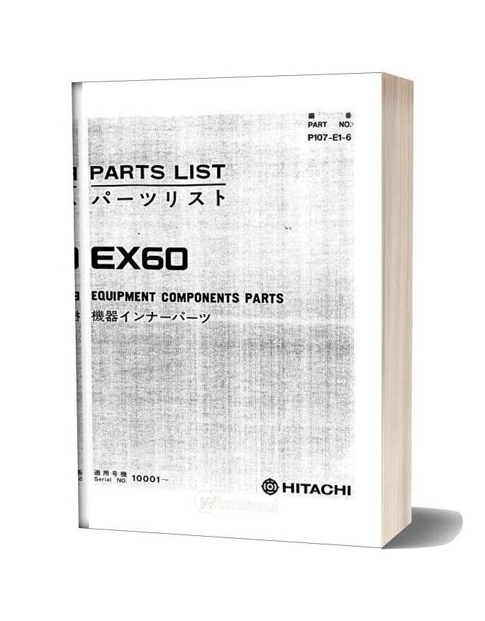 Hitachi Ex60 Equipment Components Parts