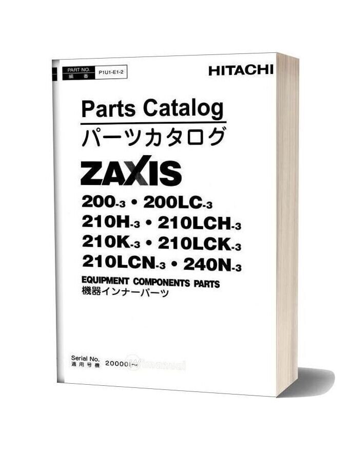 Hitachi Hydraulic Excavator Zaxis 200 3 Equipment Component Parts
