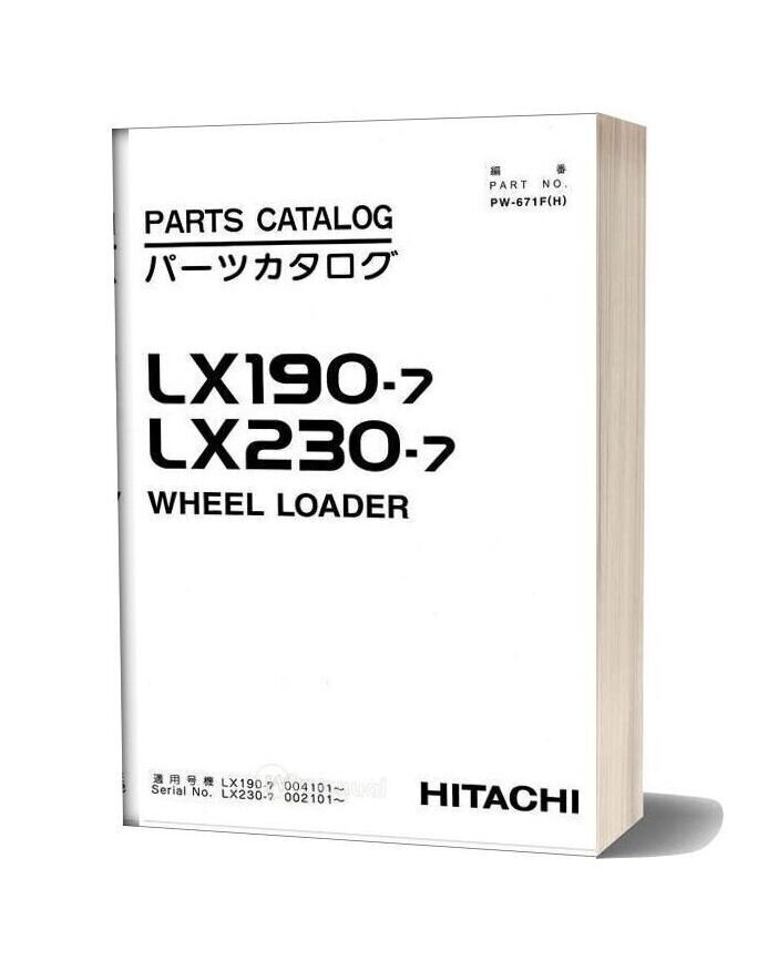 Hitachi Lx190 7 Lx230 7 Parts Catalog