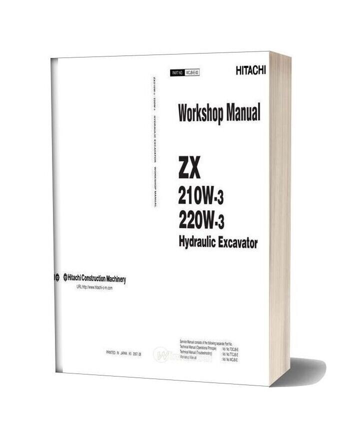 Hitachi Zaxis 210w 220w 3 Workshop Manual