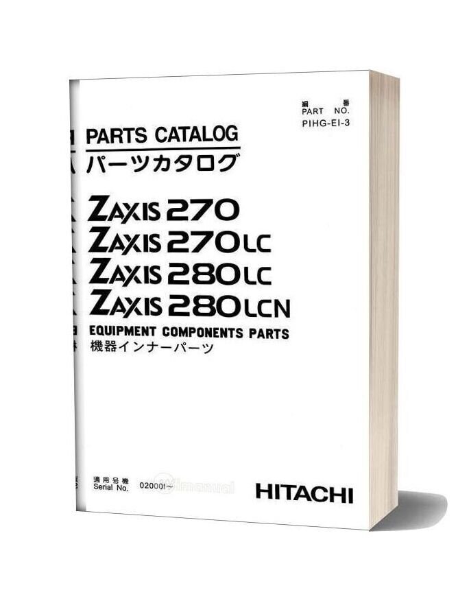 Hitachi Zaxis Zx270 Equipment Components Parts