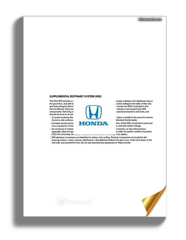 Honda Pilot Service Manual