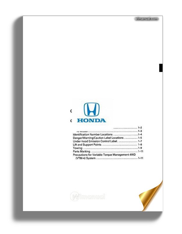 Honda Pilot Service Manual