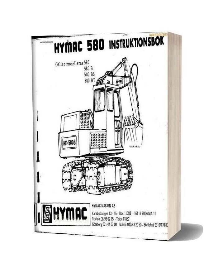 Hymac 580 B Bs Bt Instructions