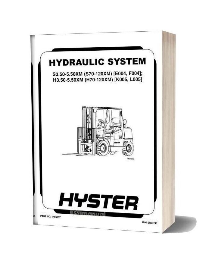 Hyster Hydraulic System S3 50 5 50xm H3 50 5 50xm