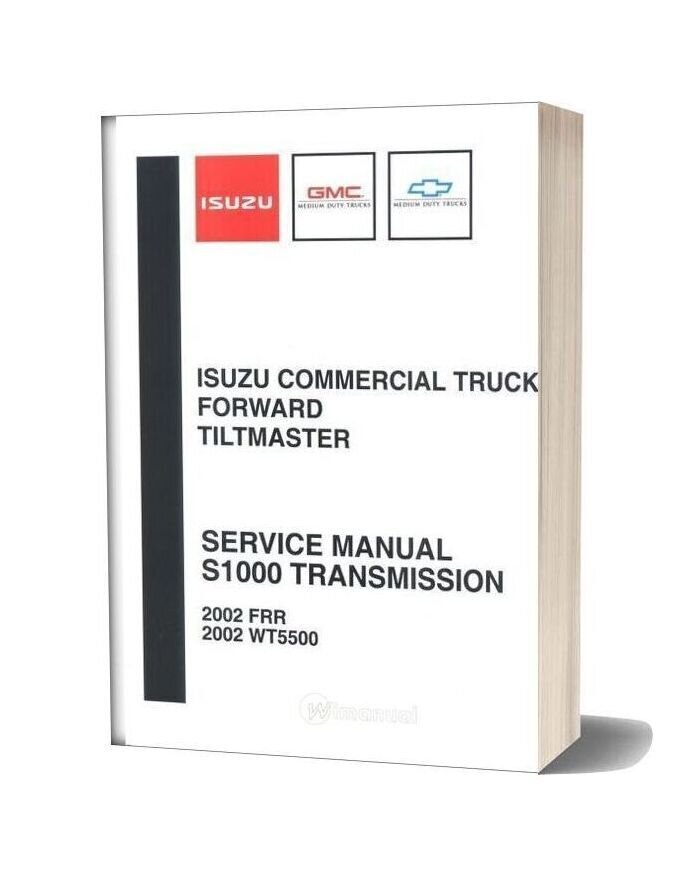 Isuzu Service Manual S1000 Transmission-15i16486