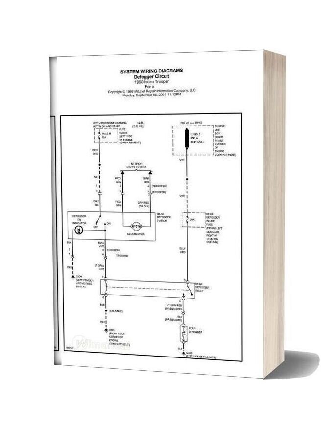 Isuzu Trooper 1990 System Wiring Diagram