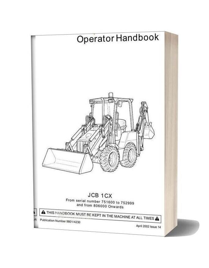 Jcb 1cx Operators Manual