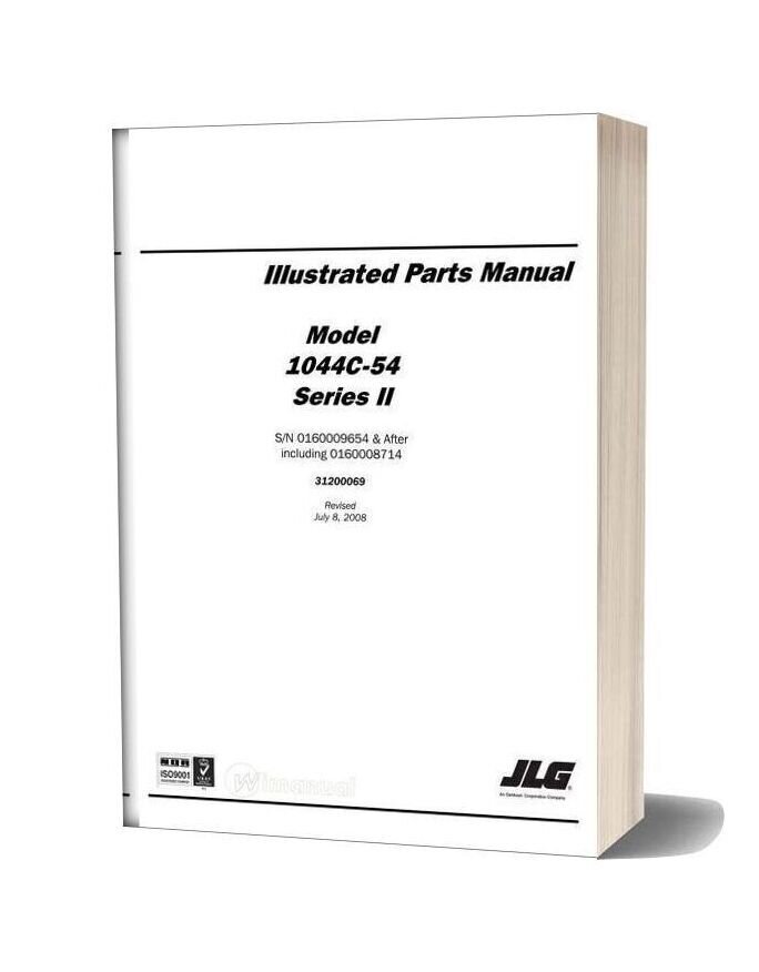 Jlg 1044c 54 Telehandler Parts Manual