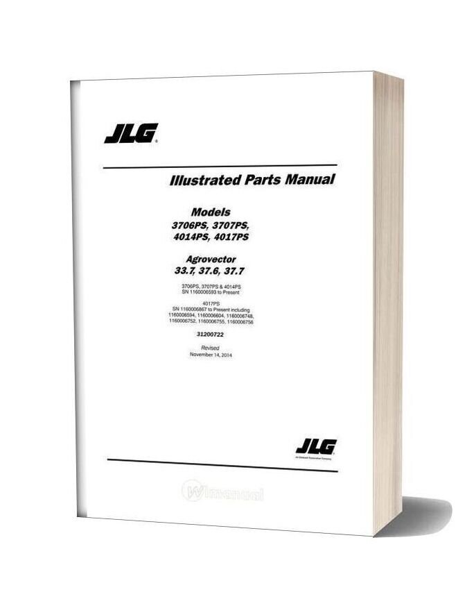 Jlg 3706ps 3707ps 4014ps 4017ps Telehandler Parts Manual