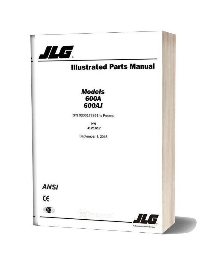 Jlg 600a & 600aj Illustrated Parts Manual