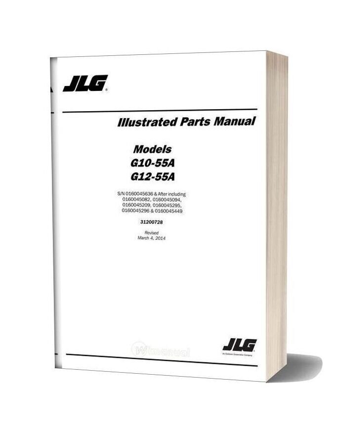 Jlg G10 55a Sn 0160045636 After Telehandler Parts Manual
