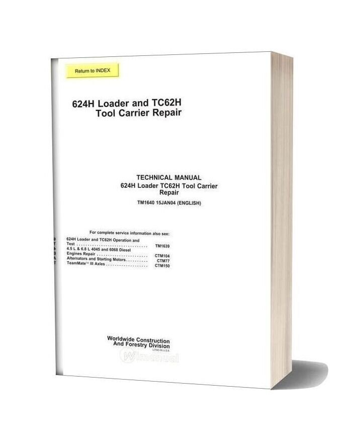 John Deere 624h Repair Manual