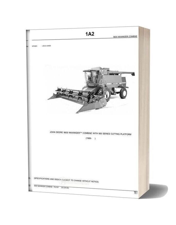 John Deere 9600 Parts Catalog