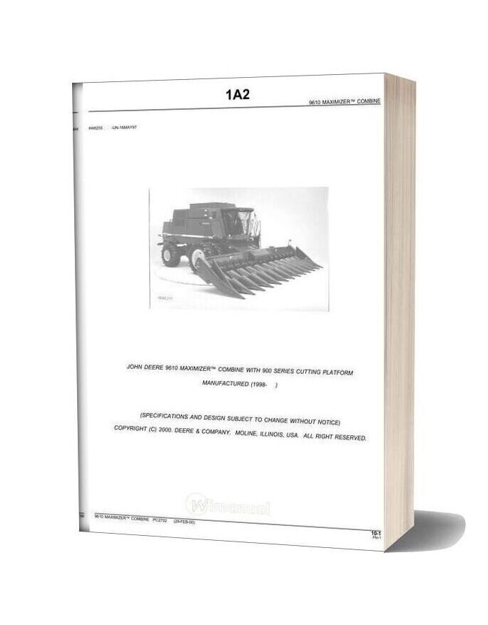 John Deere 9610 Parts Catalog