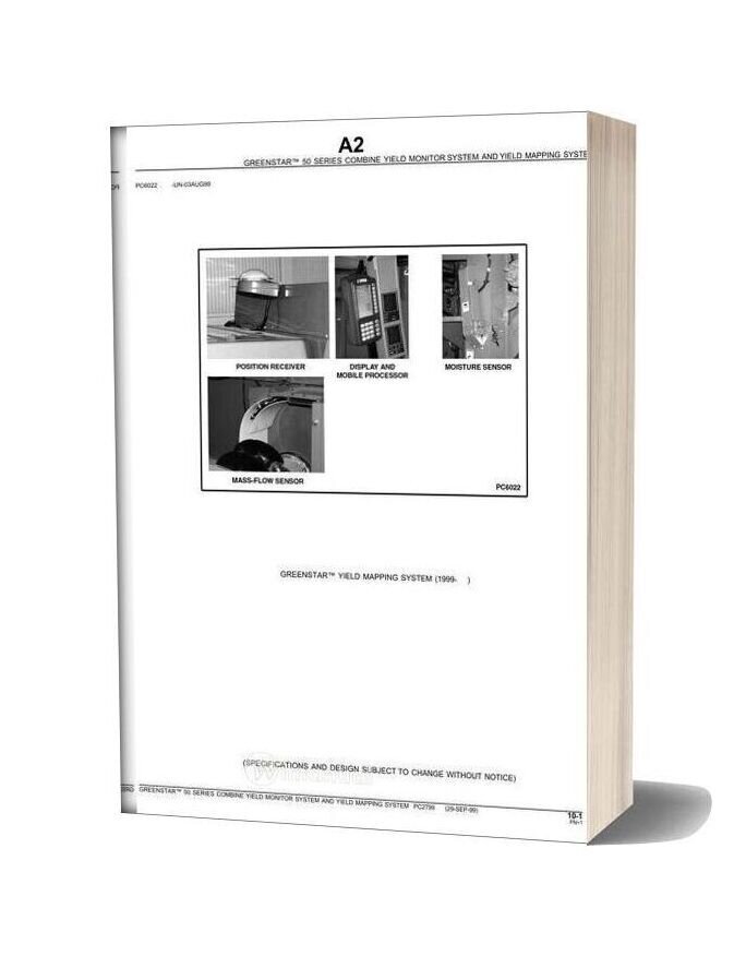 John Deere Greenstar Yield Mapping System (1999 ) Parts Catalog