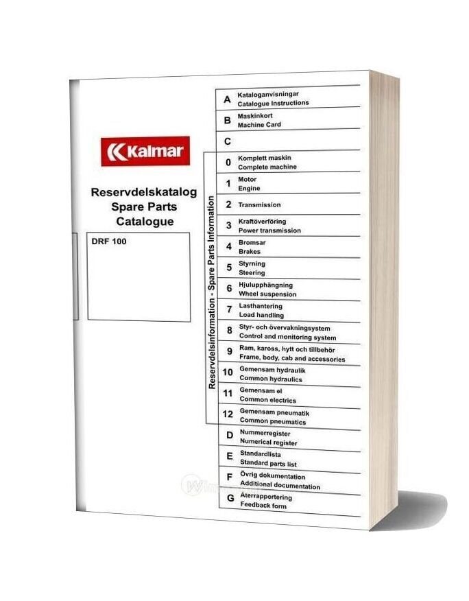 Kalmar Drf100 Parts Catalog