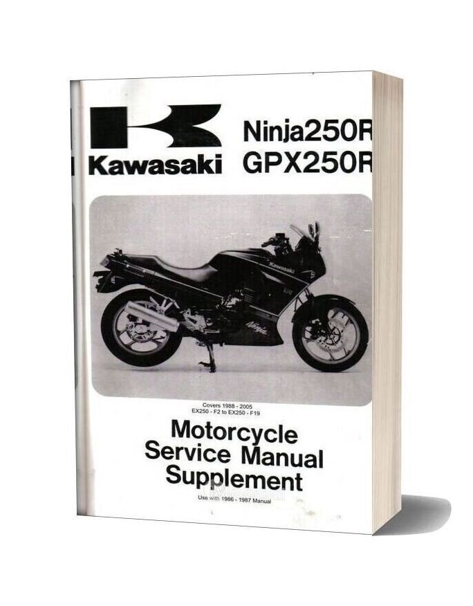 Kawasaki Ninja Gpx250r 1988 2005 Supplementary Service Manual
