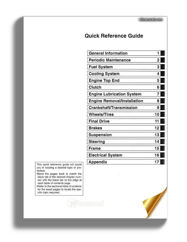 Kawasaki Zzr 250 Service Manual