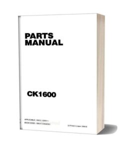 Kobelco Crawler Crane Ck1600 1f Parts Manual (S3gn12003zo01)
