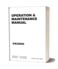 Kobelco Crawler Crane Ck2000 1f Operator & Maintenance Manual (S2jc10003ze09)